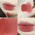 Velvet matte lip mud 01 creamy peach shade with soft mist texture on lips and skin - 01# Milky Nude