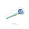 Cucchiaio in ceramica giacinto blu con manico lungo a forma di foglia, 17cm - Grande / Blu scuro