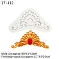 Molde de silicona estilo barroco con volutas vintage para decoración de pasteles - Estilo 1 / Gris
