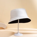 Cappello da pescatore reversibile bianco e nero, protezione solare per il viaggio - M (56-58cm) / Beige/Nero Double-face / Beige
