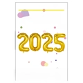 Golden 16-inch 2025 foil number balloons set for New Year party decorations - 16" / Gold