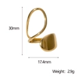 Pendientes dorados con espiral irregular, medidas de 30mm de alto y 17.4mm de ancho - Dorado