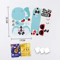DIY 3D cartoon door hanger kit with elephant motifs and 10 blue paperboard sheets - Elephant Style (HR013-014)