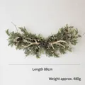 Ghirlanda natalizia nordica con pigne, bacche e corna, lunghezza 88 cm - Appendiporta