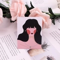 Detail of artistic jewelry display card with stylish hand-drawn illustration for necklaces - Goddess No. 1 / Pack of 100