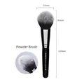 Z'OREYA professional powder brush with black matte handle and two-tone synthetic bristles - 868 Flawless Face Powder Brush