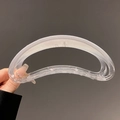 Extra large 13cm transparent acrylic hair claw clip for thick hair styling - 13CM Crescent / Gradient White