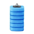 Blue disposable toilet brush replacement sponge head with black hanging hook loop - Blue Refills (Ocean Scent)