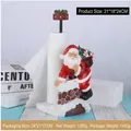 Resin Santa Claus climbing chimney toilet paper holder figurine for Christmas decor - Santa Claus Paper Towel Holder
