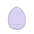 Single purple teardrop-shaped mini finger powder puff with triple line texture design - Purple (Bulk)