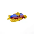 Handcrafted red and blue floating glass fish ornament with yellow fins for aquarium decor - Style 24-Red Blue Yellow Spliced Tropical Fish