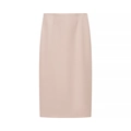 Elegante lichtroze kokerrok met hoge taille en getextureerde afwerking voor op kantoor - S / Lichtroze Rok