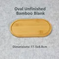 Oval bamboo coaster tray for DIY mosaic crafts, unfinished natural wood 17.5x8.8cm - Large Oval Tray (17.5x8.8cm)