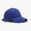 Royal blue cotton baseball cap with adjustable strap and breathable eyelets for sun protection - Adjustable / Royal Blue