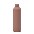 Double-wall stainless steel insulated water bottle 750ML in matte ochre finish - 750ml / Light Coffee