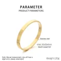 Dettaglio del bracciale ovale in acciaio inossidabile dorato lucido, 60x50x6mm - 6mm / 6mm Oro (KB204315-YWYM)