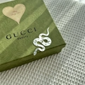 Detail of snake-shaped acrylic mirror featuring moon and star patterns on green gift box - Snake Shape / 1.3mm / Silver
