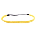 Sparkly yellow double glitter headband with elastic black cord for women styling - Yellow