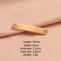 35mm rose gold stainless steel curved bar connector for DIY jewelry making and bracelets - 35*6mm / Rose Gold