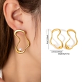 Gold Pearl Irregular Earrings ZJGE0691