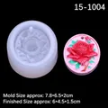 3D Rosen-Relief-Silikonform mit rosa Blumen-Bastelarbeit für DIY Harzkunst-Dekoration - Stil 3 Rosenrelief / Transparent
