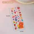 Cute cartoon bear and rabbit waterproof PVC stickers for scrapbooking decoration - 4# Tulip Little Bear Sticker