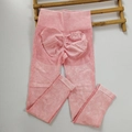 Pink high waisted seamless yoga pants with acid wash texture and scrunch butt detail - Watermelon Pink