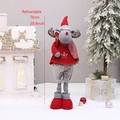 Retractable Christmas reindeer plush doll in red knit sweater with 76cm adjustable height - Medium Telescopic Reindeer