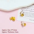 Miniature gold-plated enamel banana charm for DIY jewelry making, size 9x12mm - Little Banana
