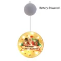 LED Christmas suction cup hanging light with Santa and reindeer illustration - Christmas Carnival
