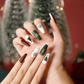 JP1287-Green White Brown Reindeer
