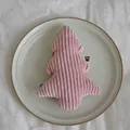 Pink corduroy Christmas tree pendant measuring approximately 16cm by 12cm for festive DIY decor - Christmas Tree-Pink