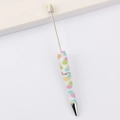 DIY beadable ballpoint pen with summer pineapple pattern print and metal rod - 21# Pattern (Pineapple)