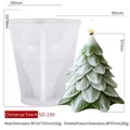 Christmas tree silicone mold for DIY candles with dimensions for mold and final product - Christmas Tree A SD-190