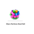 Rainbow bead ball stress toy featuring 30 colorful mini spheres inside a clear shell - 30 Beads Regular Rainbow Ball