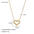 Halskette mit Herzanhänger aus 18K vergoldetem Edelstahl und Zirkon-Details - 18K Vergoldet / Gold (HF-X2154)