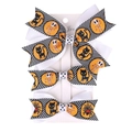 Set di tre fermagli per capelli a fiocco per Halloween con zucca, fantasma e ragnatela - 4# Gatto Nero Arancione Set da 3 Pezzi