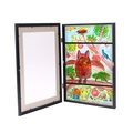 Schwarzer A4 Kinder-Kunstrahmen mit 180-Grad-Öffnung zur Anzeige und Aufbewahrung - A4 Fotogröße (21x29.7cm) / Schwarz