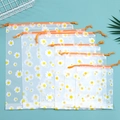 Daisy printed semi-transparent frosted drawstring bags in six sizes for storage - Daisy (30*40cm)