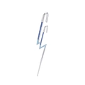 Earcuff rayo de plata S925 con piedras en degradado azul sobre un fondo blanco puro - Rayo Azul Degradado (RHE1070) / Plata (Individual)