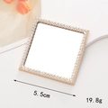 Square gold mirror charm with rhinestones measuring 5.5cm for DIY phone case accessories - Gold Square (5.5cm)