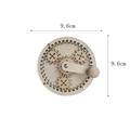 Wooden gear mechanism toy for busy board with rotating handle and dimensions 9.6cm - Natural Hand Crank Gears