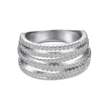 US 7 / DY120899 Wide Multi-Row Pave / Silver