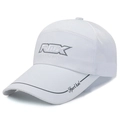 Witte ademende mesh baseballpet met RTX-borduurwerk en sneldrogende sportieve stof - Verstelbaar / Wit
