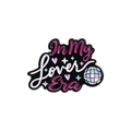 Spilla smaltata Lover Era con palla da discoteca, cuori rosa e stelle brillanti - Stile Lover Era (QHXZ2166)