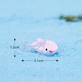 Miniature pink resin whale ornament with white spots for ocean micro landscapes - No. 9 Whale Shark