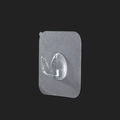 Transparent self-adhesive wall hook with durable PVC base for kitchen and bathroom storage - Promotional Single Row Horn Hook