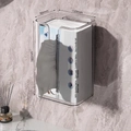 Porta fazzoletti a parete bianco trasparente con ventosa e apertura a forma di U - 1 Pezzo / Trasparente