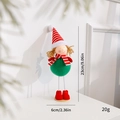 Plüsch Weihnachtsgnom mit rot gestreiftem Hut und Schal, 23cm hohe festliche Dekoration - Engel