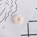 Translucent pink resin flower pendant with marble texture for DIY jewelry making - 10 Pieces Pack / Pink Marble Pattern